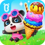 little panda’s ice cream factory android application logo